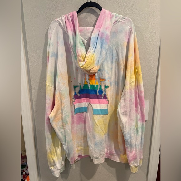 Disneyland Resort Disney Pride Hooded Full Zip Sweatshirt Plus Size XXL Unisex - Picture 8 of 13